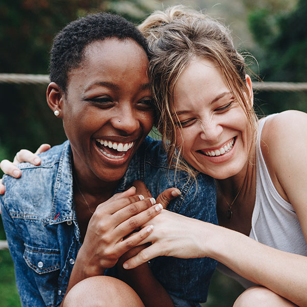 Friends enjoying time together after cochlear implants